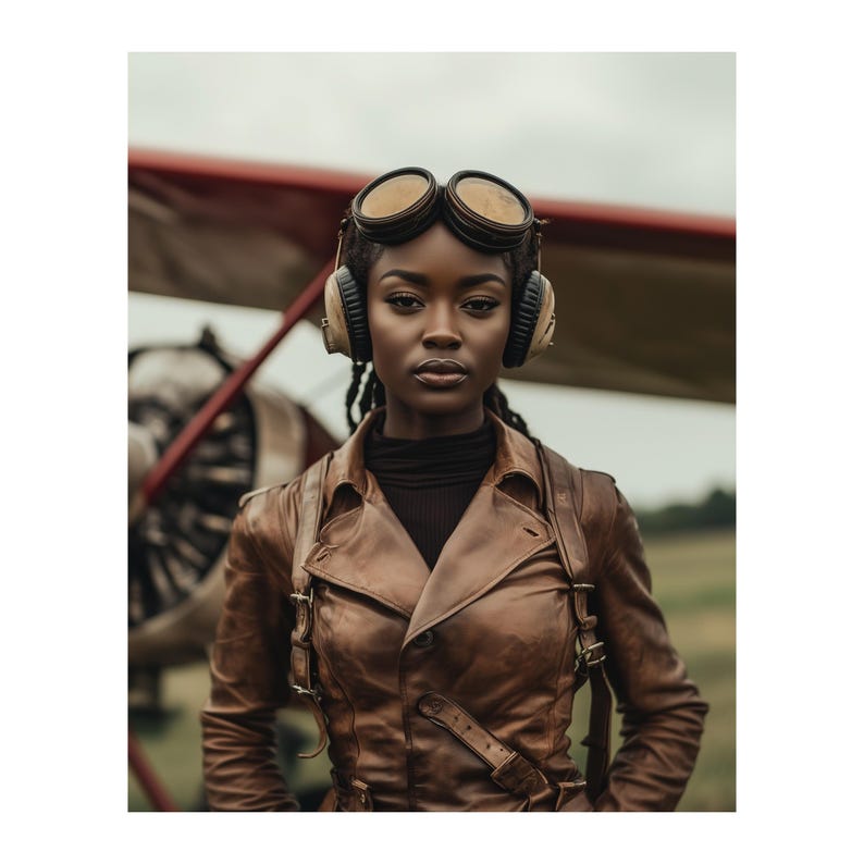 Bessie Coleman — Vintage Aviator Portrait from Runway & Heirloom
