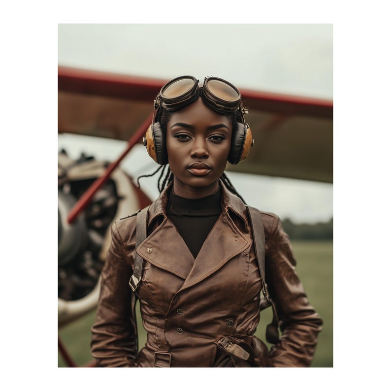 Bessie Coleman Poster — First Black Woman Pilot — original art from Runway & Heirloom