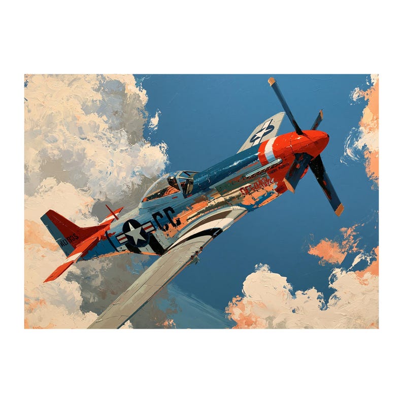 P-51 Mustang — WWII Warbird Oil Painting from Runway & Heirloom