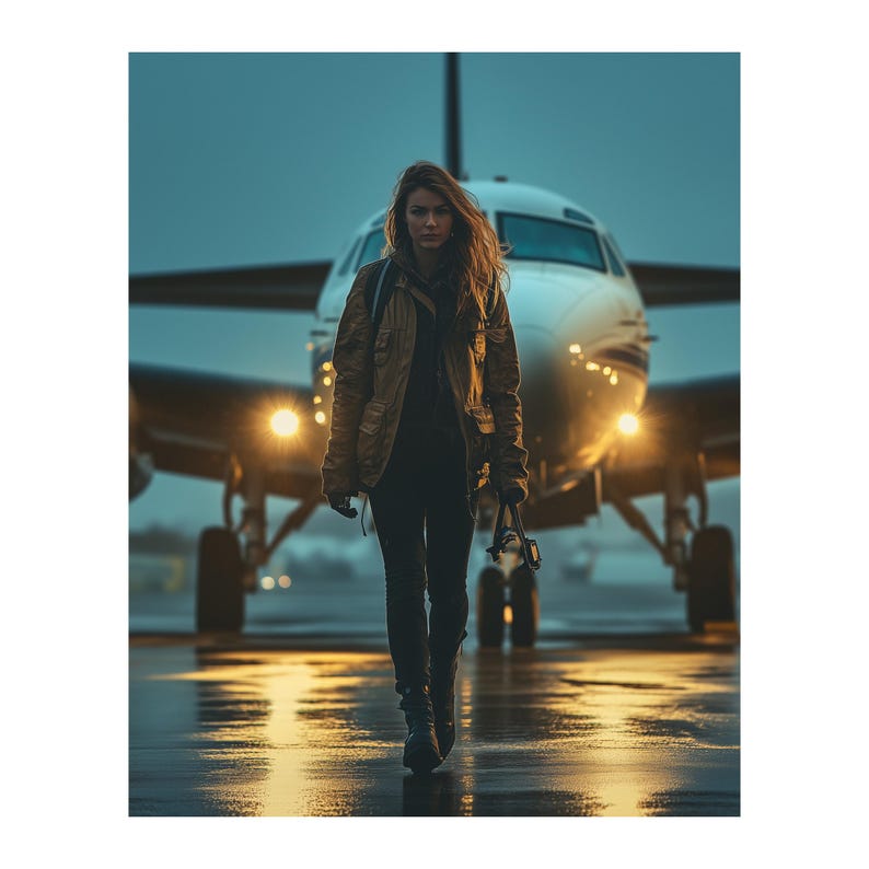 Rainy Airport Ramp at Dusk from Runway & Heirloom