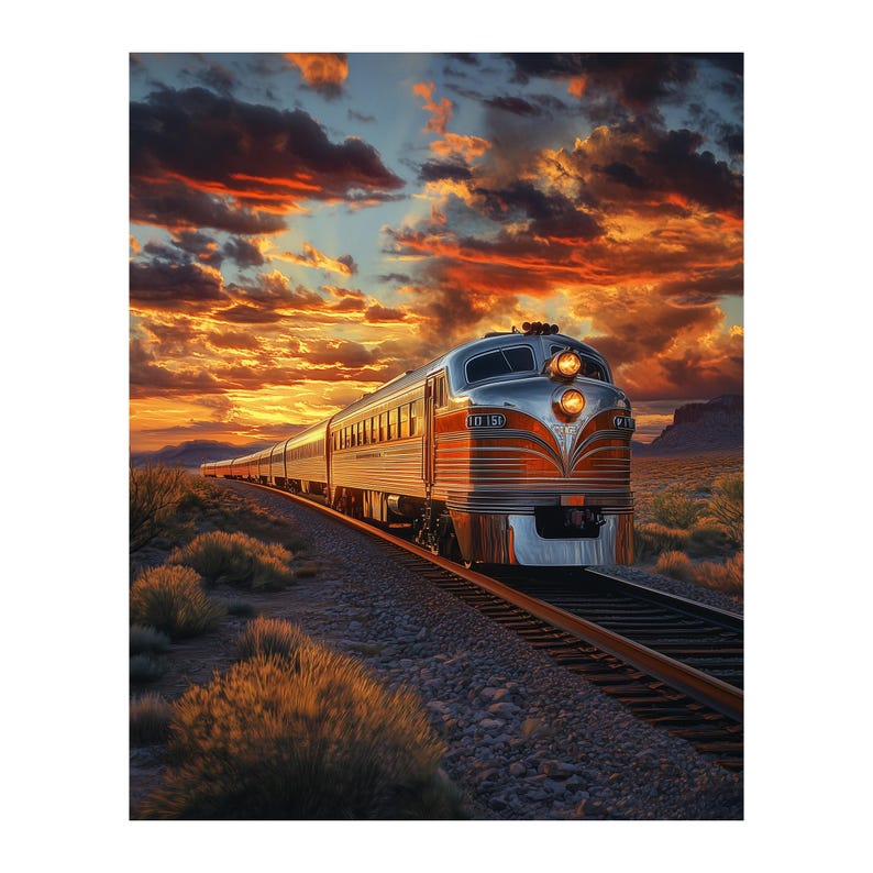 Santa Fe Super Chief — Streamliner Print from Runway & Heirloom